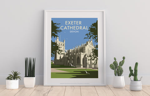 Exeter Cathedral By Artist Dave Thompson - 11X14inch Premium Art Print