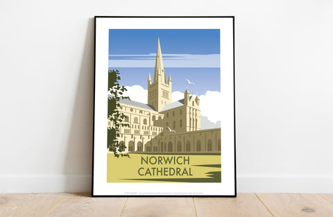 Norwich Cathedral By Artist Dave Thompson - Art Print