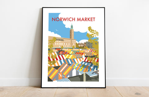 Norwich Market By Artist Dave Thompson - Premium Art Print