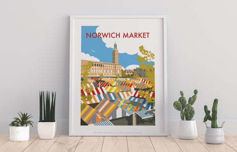 Norwich Market By Artist Dave Thompson - Premium Art Print