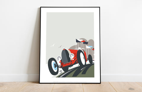 Race Car By Artist Dave Thompson - 11X14inch Premium Art Print