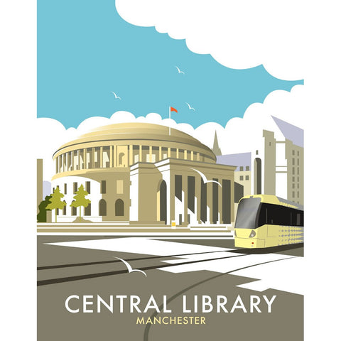 THOMPSON114: Manchester Central Library, 24" x 32" Matte Mounted Print