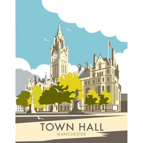 THOMPSON117: Manchester Town Hall. 24" x 32" Matte Mounted Print