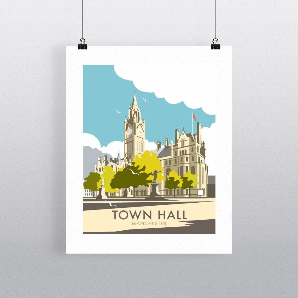 THOMPSON117: Manchester Town Hall. 24" x 32" Matte Mounted Print