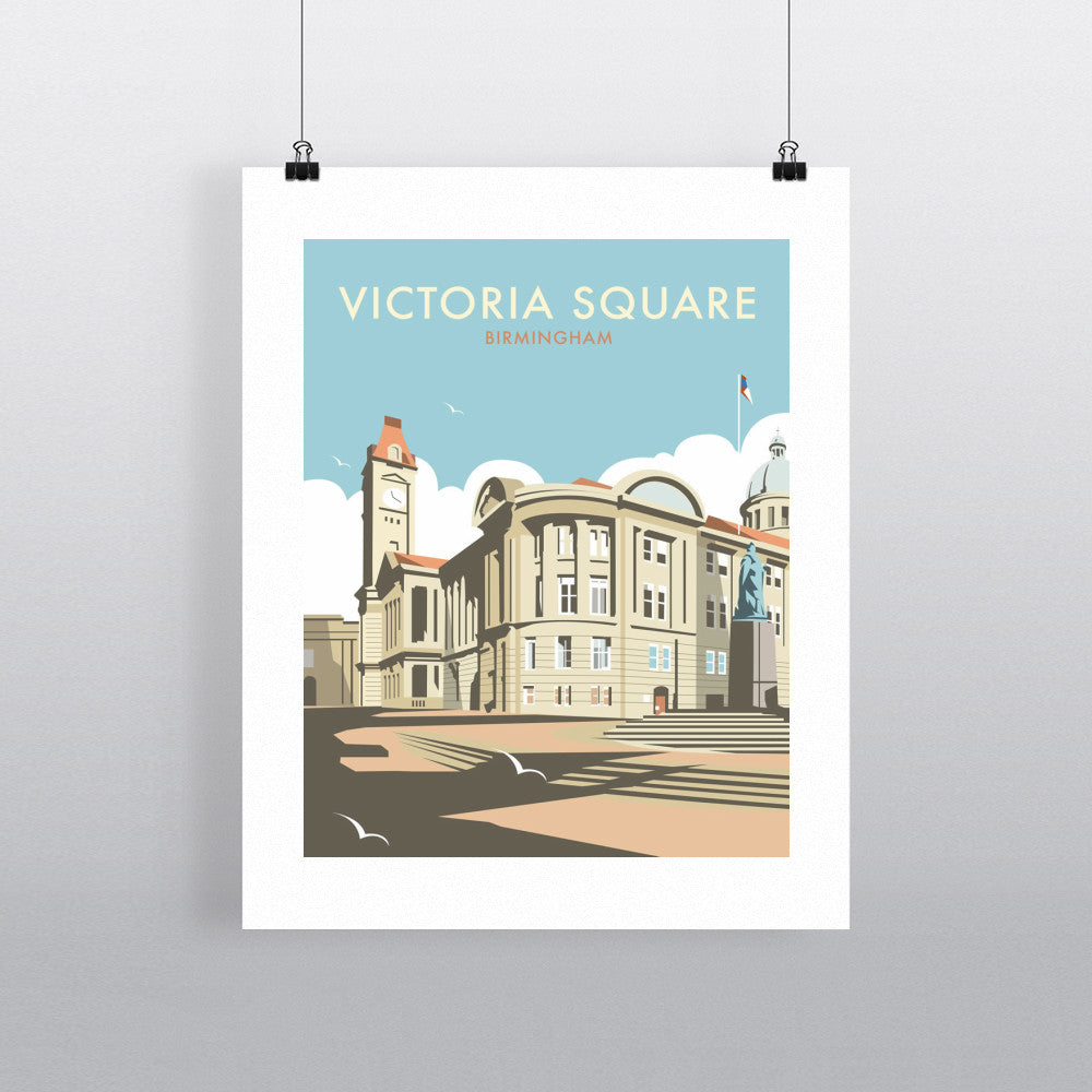 THOMPSON146: Victoria Square, Birmingham. 24" x 32" Matte Mounted Print