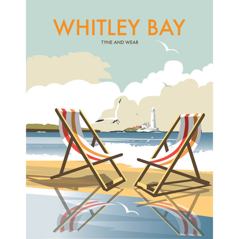 THOMPSON156: Whitley Bay 24" x 32" Matte Mounted Print