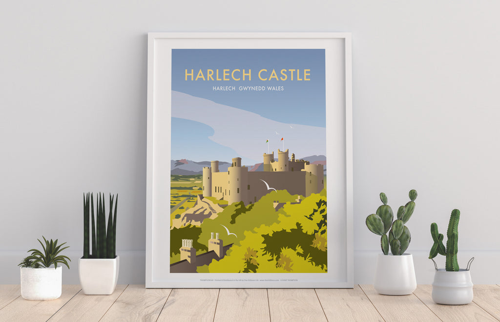Harlech Castle By Artist Dave Thompson - Premium Art Print