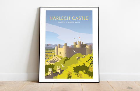 Harlech Castle By Artist Dave Thompson - Premium Art Print