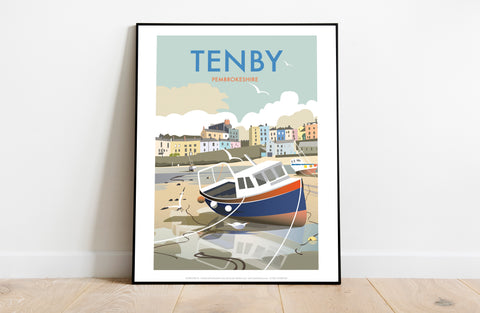 Tenby By Artist Dave Thompson - 11X14inch Premium Art Print
