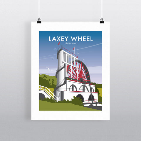 THOMPSON176: Laxey Wheel, Isle of Man 24" x 32" Matte Mounted Print