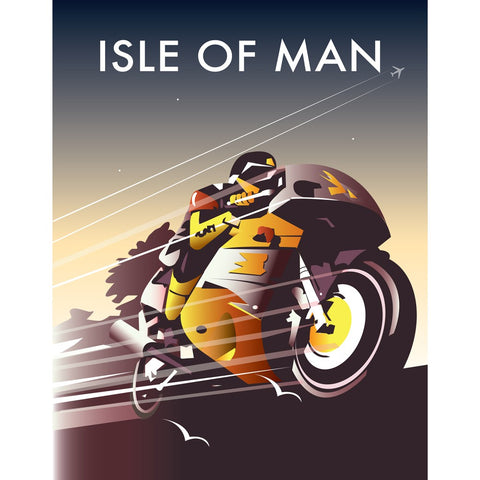 THOMPSON177: Isle of Man Racer 24" x 32" Matte Mounted Print