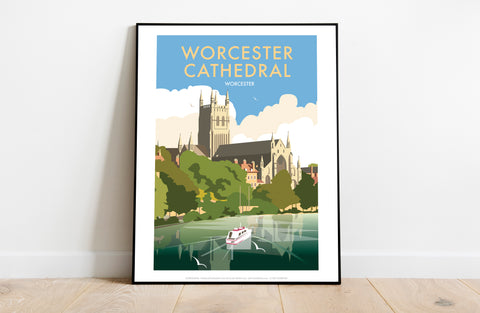 Worcester Catherdral By Artist Dave Thompson - Art Print