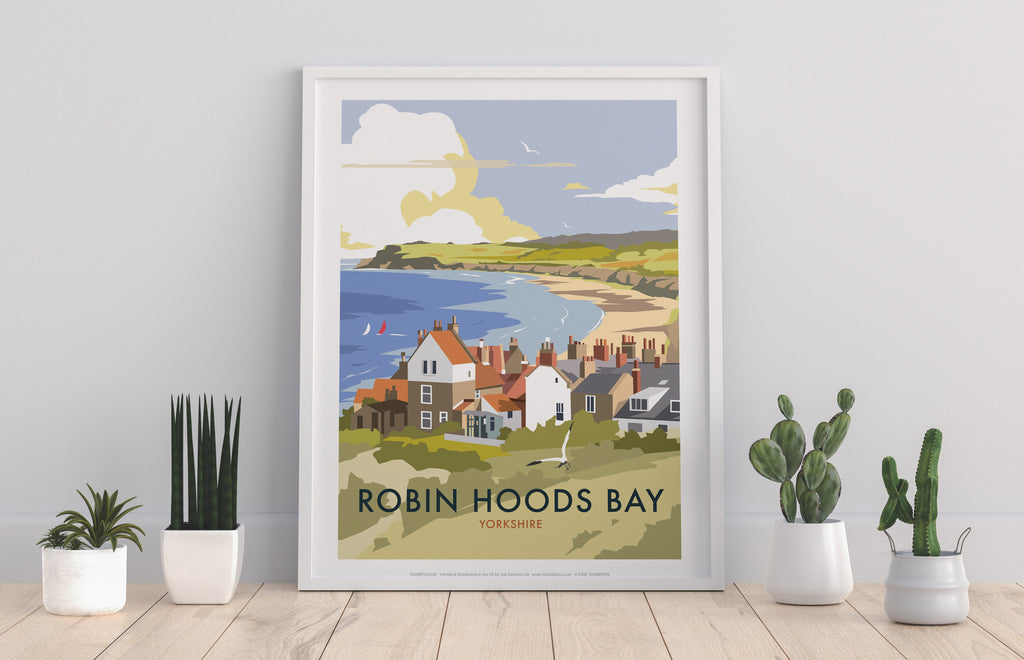 Robin Hoods Bay By Artist Dave Thompson - Premium Art Print