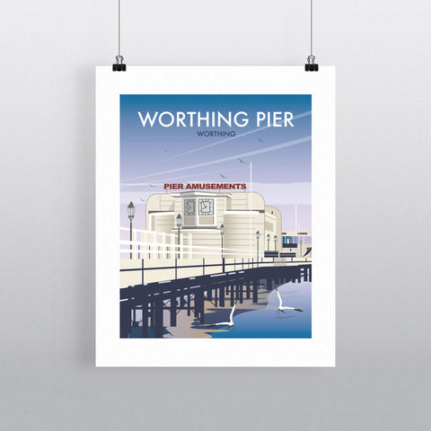 THOMPSON187: Worthing Pier 24" x 32" Matte Mounted Print