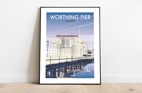 Worthing Pier By Artist Dave Thompson - Premium Art Print