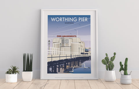 Worthing Pier By Artist Dave Thompson - Premium Art Print