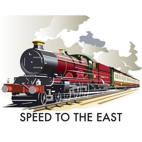 THOMPSON189: Speed to the East 24" x 32" Matte Mounted Print