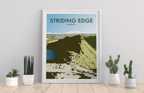 Striding Edge By Artist Dave Thompson - Premium Art Print