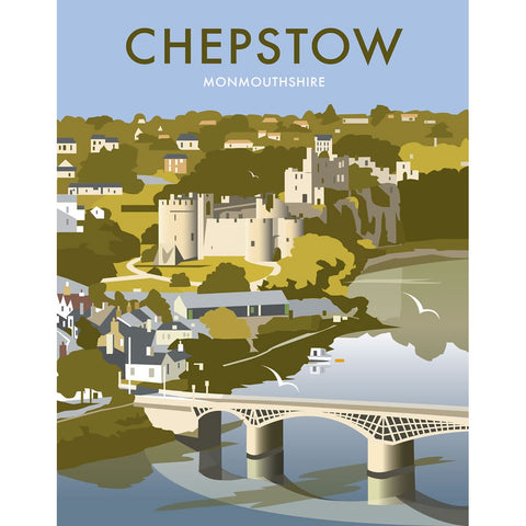 THOMPSON196: Chepstow, South Wales 24" x 32" Matte Mounted Print