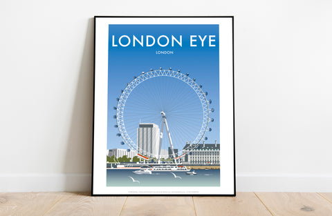 London Eye By Artist Dave Thompson - Premium Art Print
