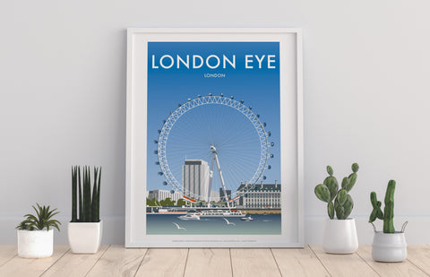 London Eye By Artist Dave Thompson - Premium Art Print