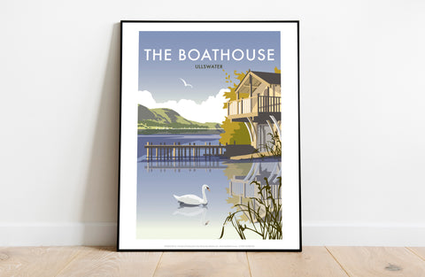 The Boathouse By Artist Dave Thompson - Premium Art Print