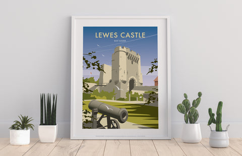 Lewes Castle By Artist Dave Thompson - Premium Art Print