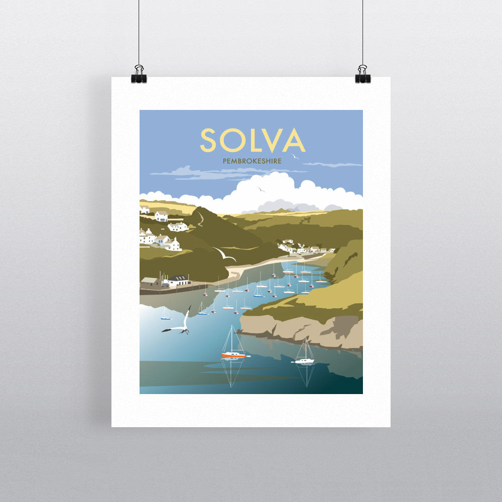 THOMPSON224: Solva, South Wales 24" x 32" Matte Mounted Print