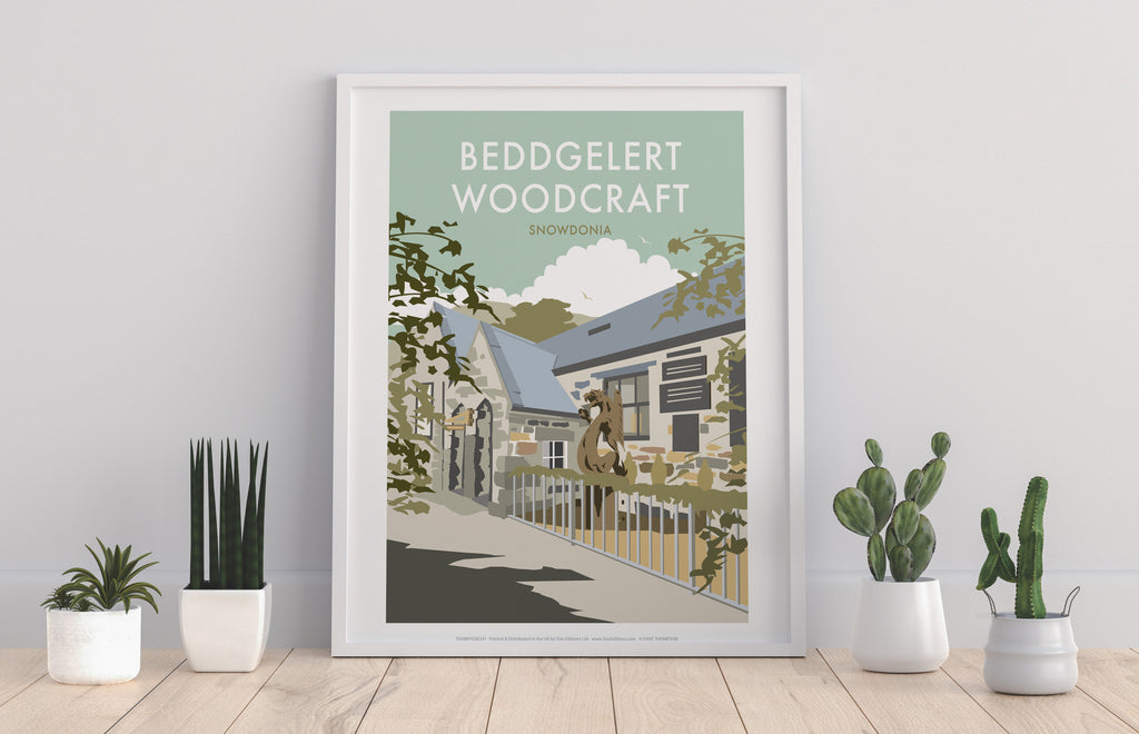 Beddgelert Woodcraft By Artist Dave Thompson - Art Print