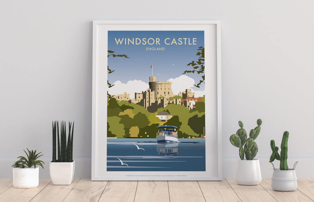 Winsor Castle By Artist Dave Thompson - Premium Art Print