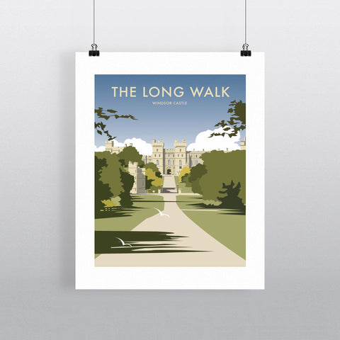 THOMPSON261: The Long Walk, Windsor Castle 24" x 32" Matte Mounted Print