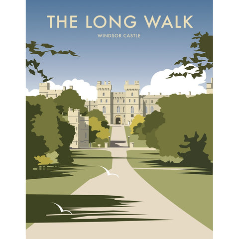 THOMPSON261: The Long Walk, Windsor Castle 24" x 32" Matte Mounted Print