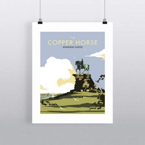 THOMPSON263: The Copper Horse, Windsor Castle 24" x 32" Matte Mounted Print