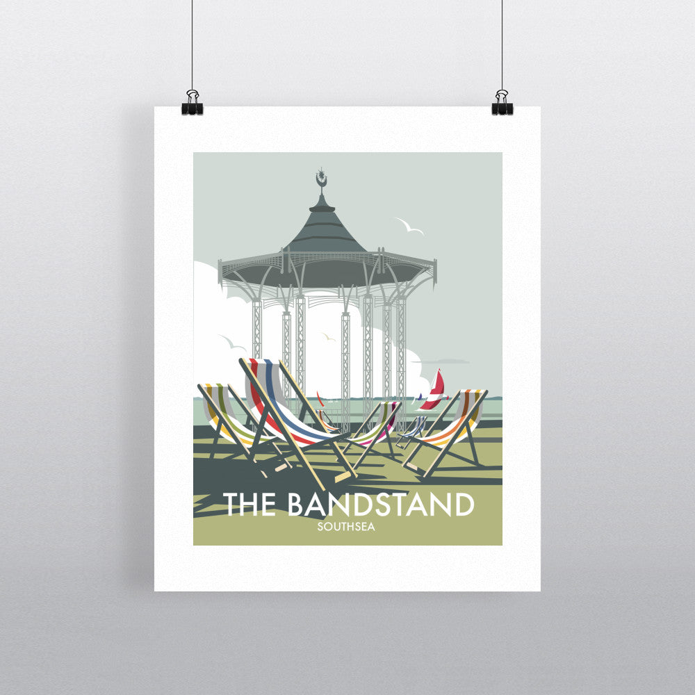 THOMPSON269: The Bandstand, Southsea 24" x 32" Matte Mounted Print