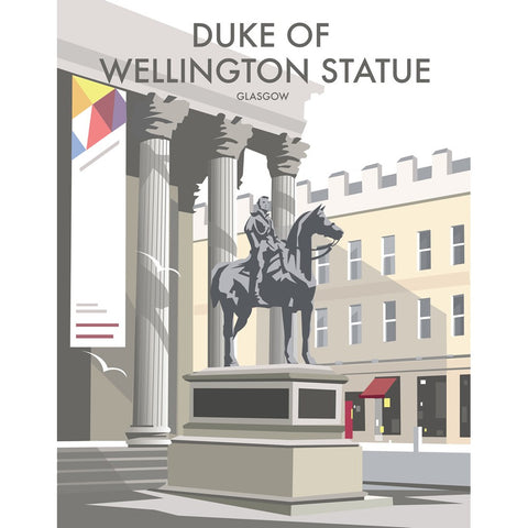 THOMPSON271: Duke Of Wellington Statue, Glasgow 24" x 32" Matte Mounted Print