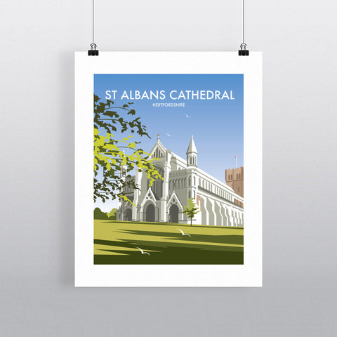 THOMPSON278: St. Albans Cathedral 24" x 32" Matte Mounted Print