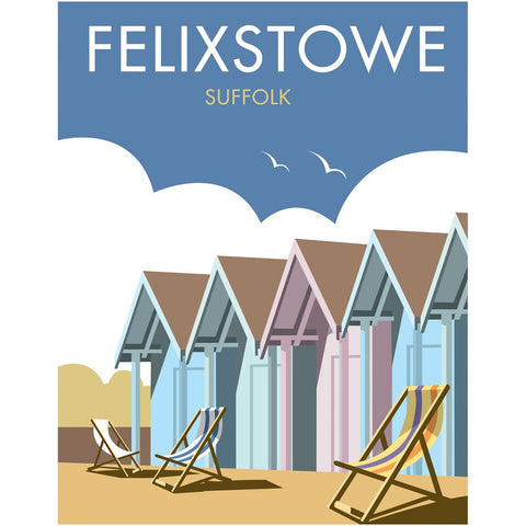 THOMPSON285: Felixstowe, Suffolk 24" x 32" Matte Mounted Print
