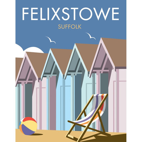 THOMPSON286: Felixstowe, Suffolk 24" x 32" Matte Mounted Print