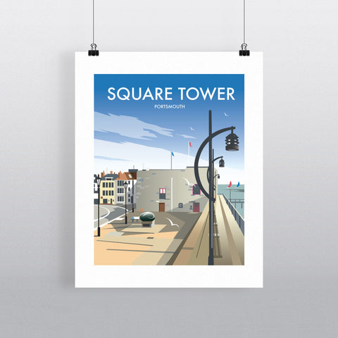 THOMPSON287: Square Tower, Portsmouth 24" x 32" Matte Mounted Print