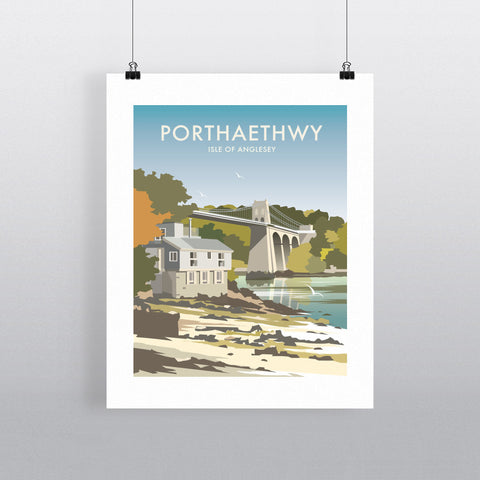 THOMPSON294: Porthaethwy, Isle of Anglesey 24" x 32" Matte Mounted Print