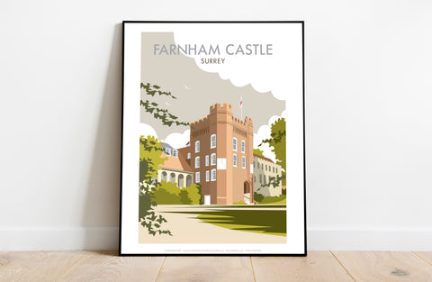 Farnham Castle By Artist Dave Thompson - Premium Art Print