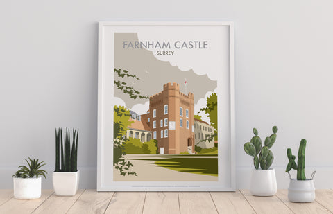 Farnham Castle By Artist Dave Thompson - Premium Art Print