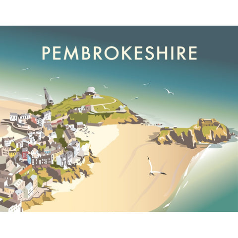 THOMPSON309: Pembrokeshire 24" x 32" Matte Mounted Print