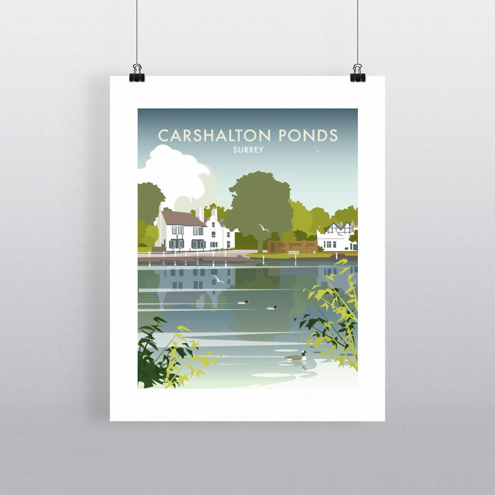 THOMPSON330: Carshalton Ponds, Surrey 24" x 32" Matte Mounted Print