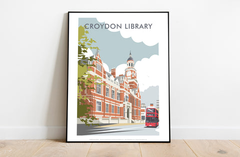 Croydon Library By Artist Dave Thompson - Premium Art Print