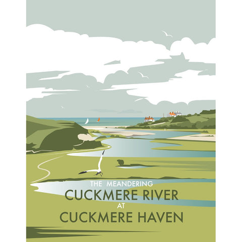 THOMPSON341: Cuckmere River, Sussex 24" x 32" Matte Mounted Print