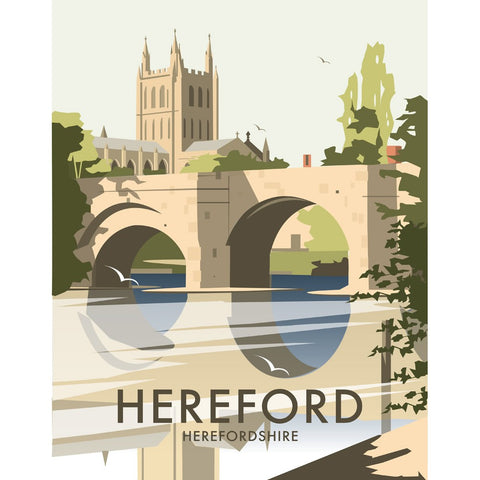 THOMPSON350: Hereford, Herefordshire 24" x 32" Matte Mounted Print
