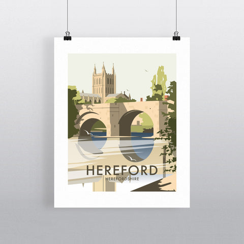 THOMPSON350: Hereford, Herefordshire 24" x 32" Matte Mounted Print
