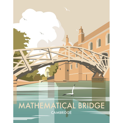 THOMPSON359: Mathematical Bridge, Cambridge 24" x 32" Matte Mounted Print
