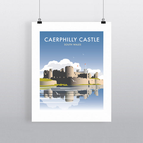 THOMPSON366: Caerphilly Castle, South Wales 24" x 32" Matte Mounted Print